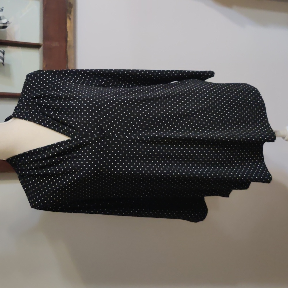 Charter Club black and white polka dot tunic